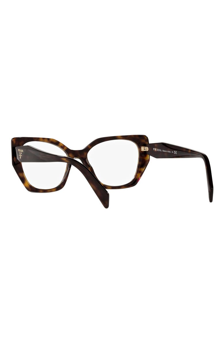 Prada 54mm Square Optical Glasses, Alternate, color, Tortoise