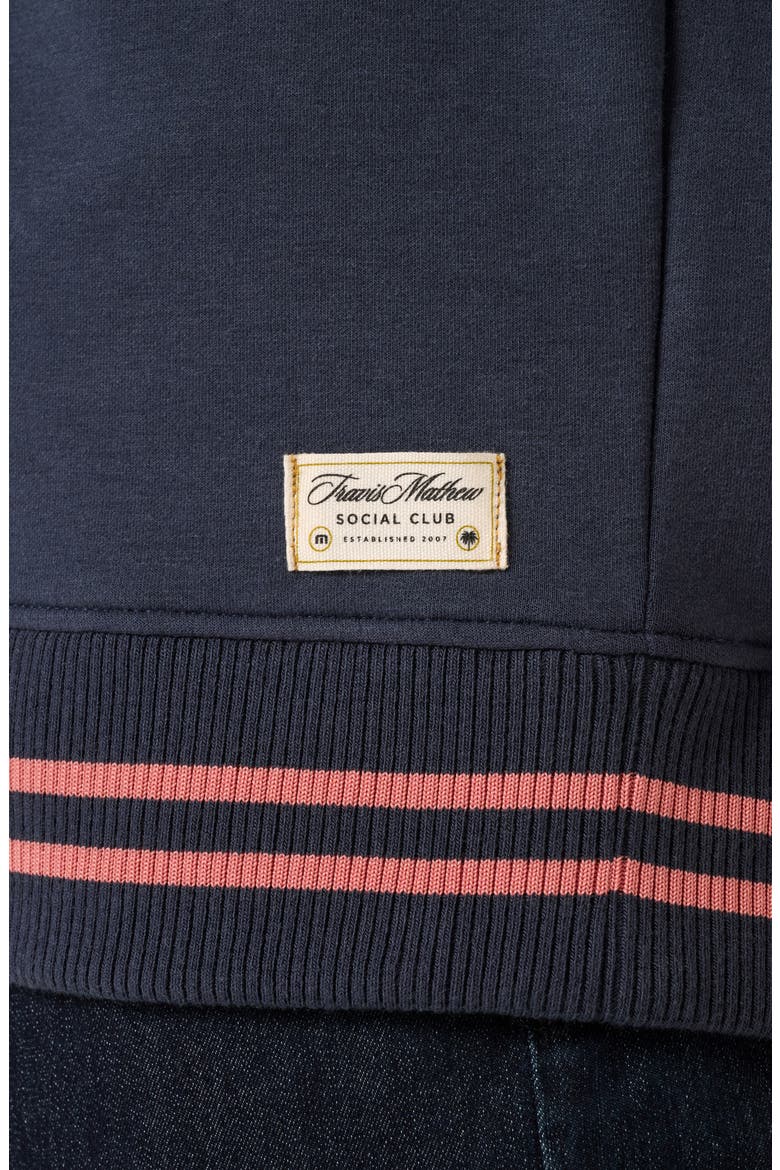 Social Club Contrast Stripe Sweatshirt, Alternate, color, TOTAL ECLIPSE