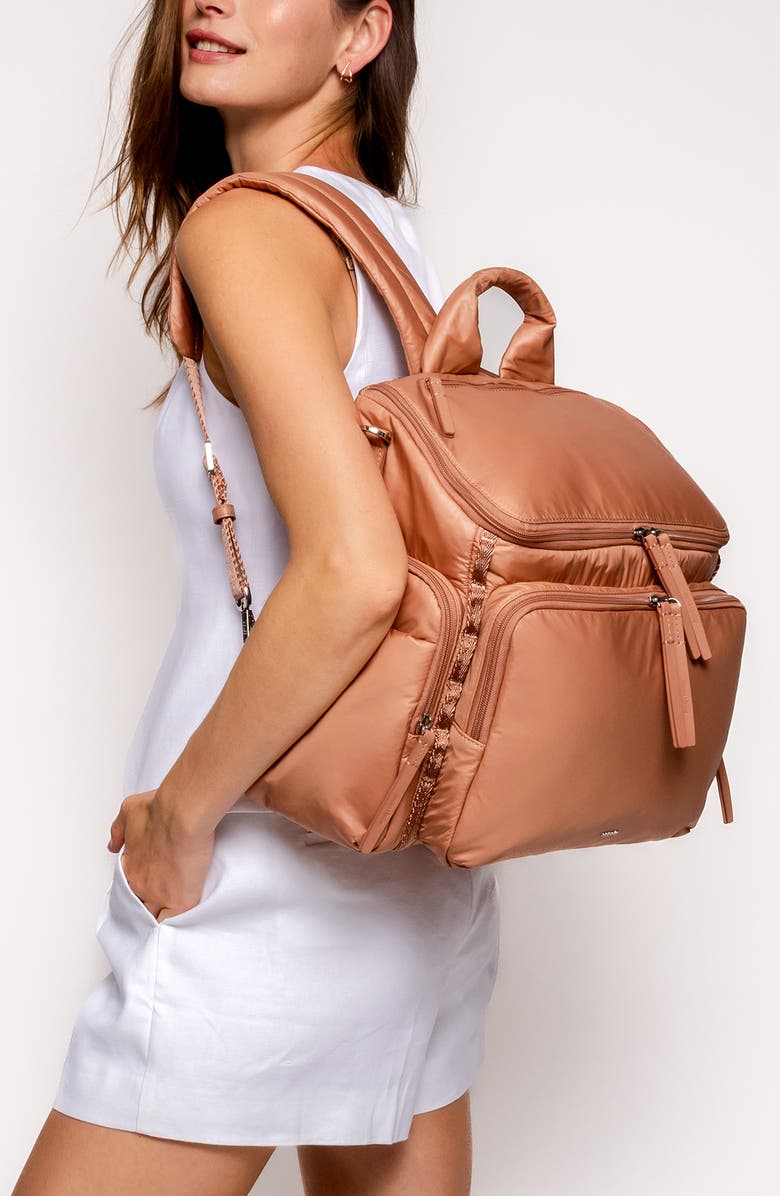 Caraa Large Baby Bag Diaper Bag, Alternate, color, Mocha Mousse - Brown Beige