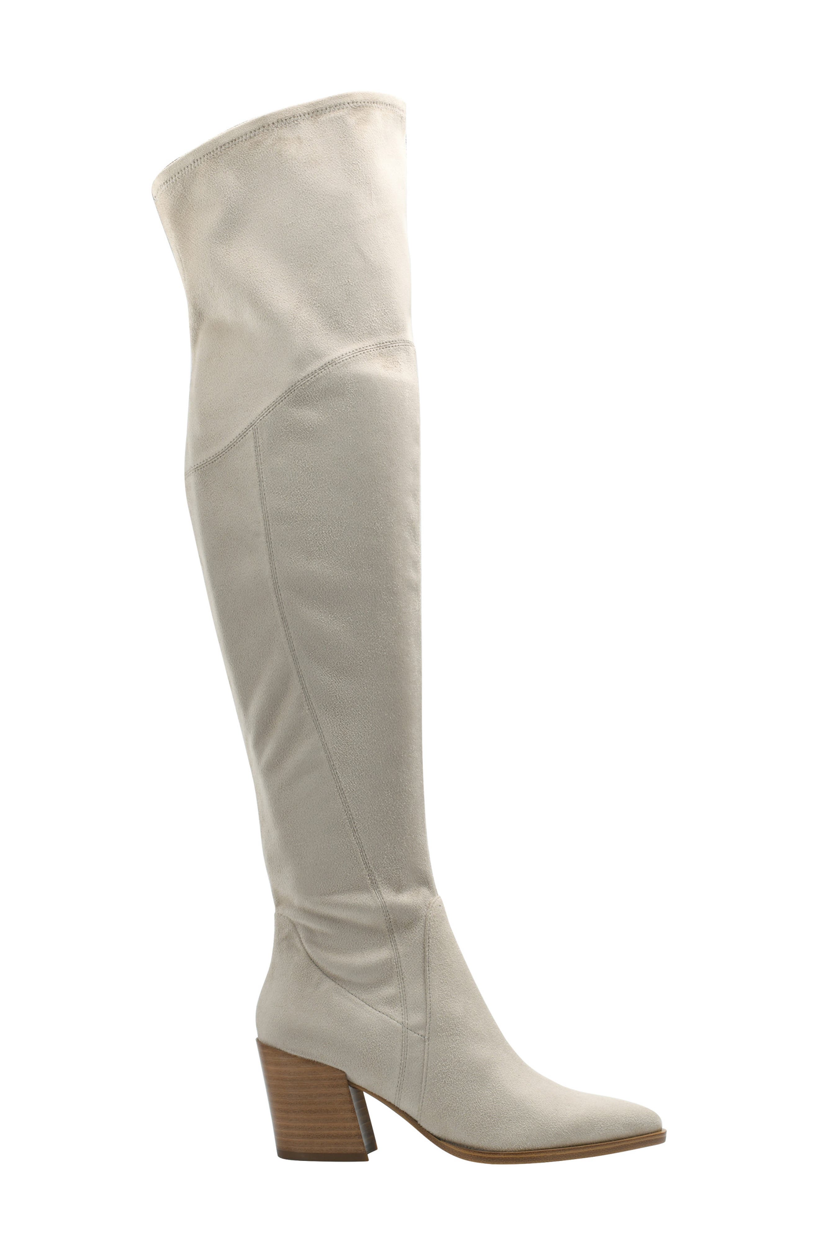 Cathi Pointed Toe Over the Knee Boot, Alternate, color, IVORY