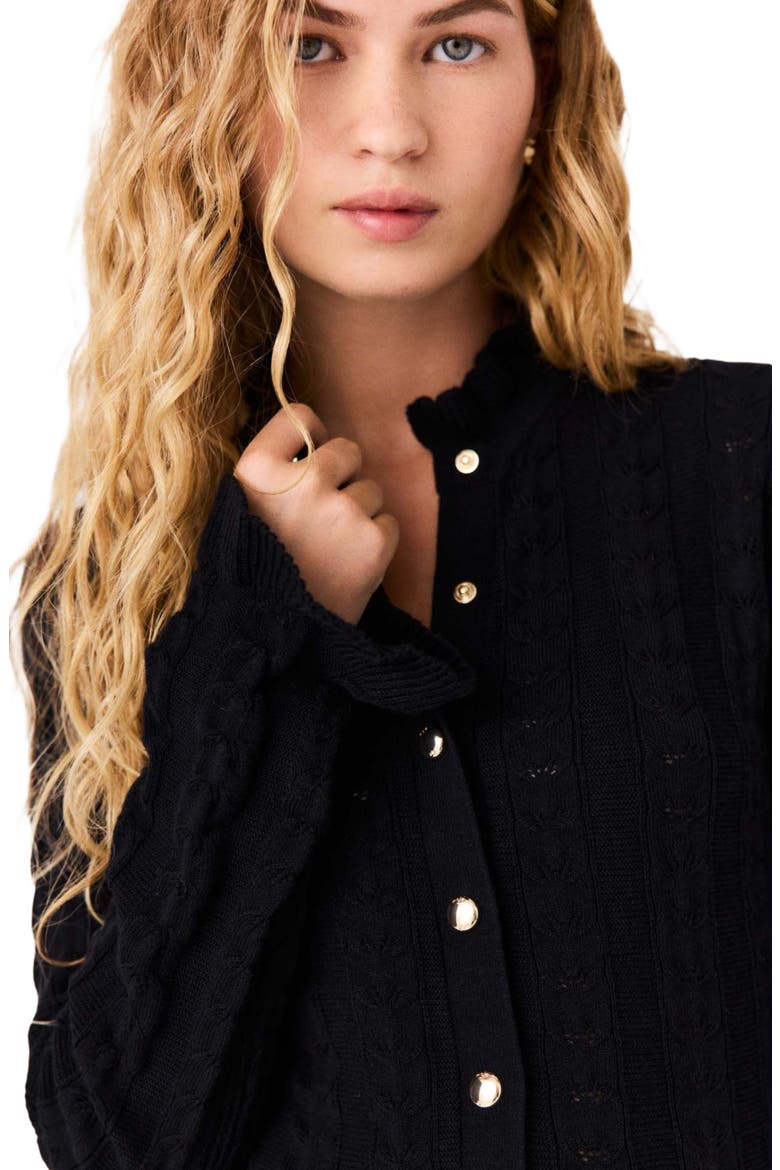 Short knit dress with buttons, Alternate, color, Black