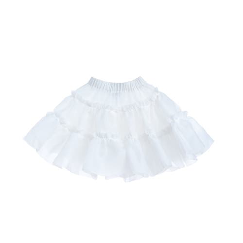 Mimi Tutu Frilled Satin Skort In White