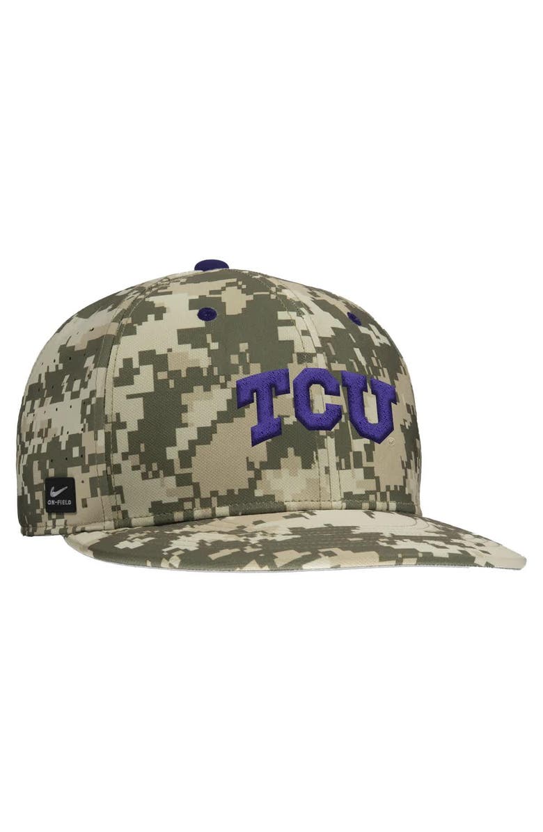 Nike Men's Nike Digital Camo TCU Horned Frogs On-Field Baseball Performance Fitted Hat, Alternate, color, Camo