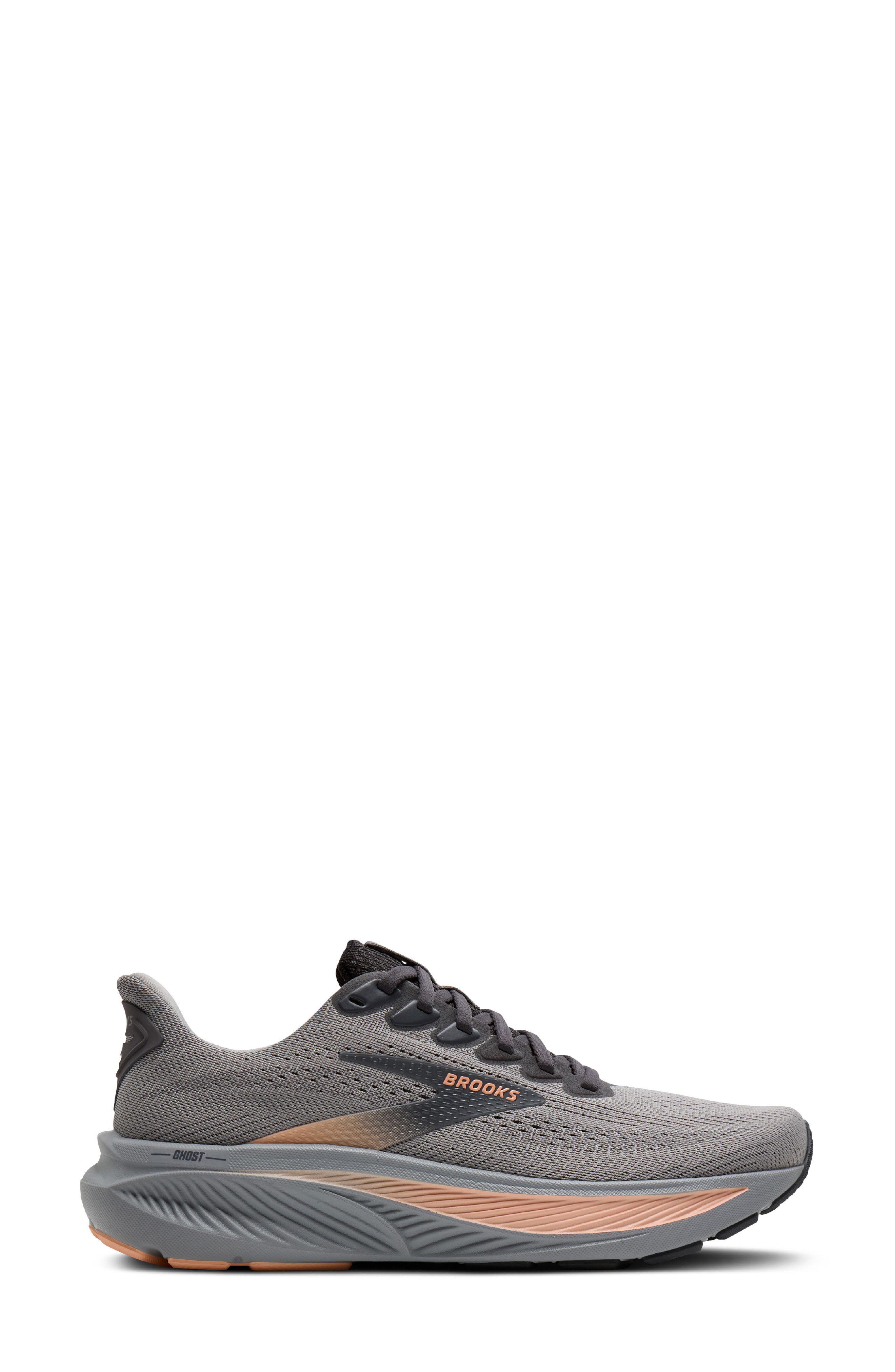 Ghost 17 Running Shoe, Alternate, color, ALLOY/ BLACKENED PEARL/ PEACH