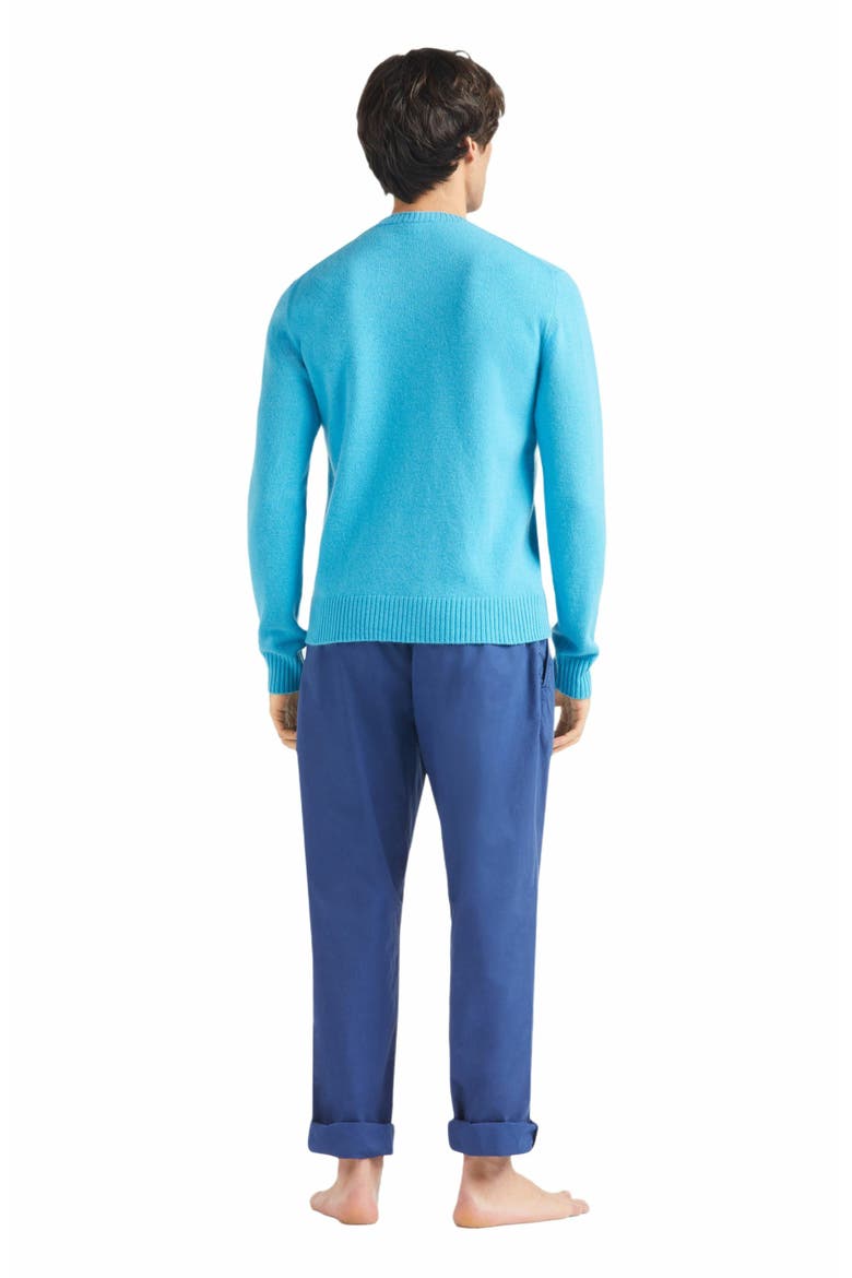 Men's Wool Cashmere Turtle Sweater, Alternate, color, BLEU TROPEZIEN