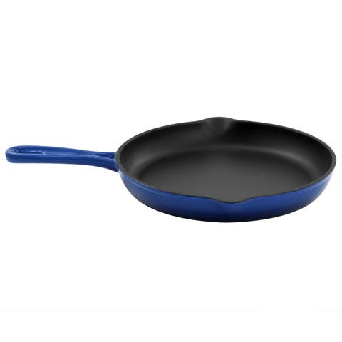Round 10.25 Inch Enameled Cast Iron Skillet
