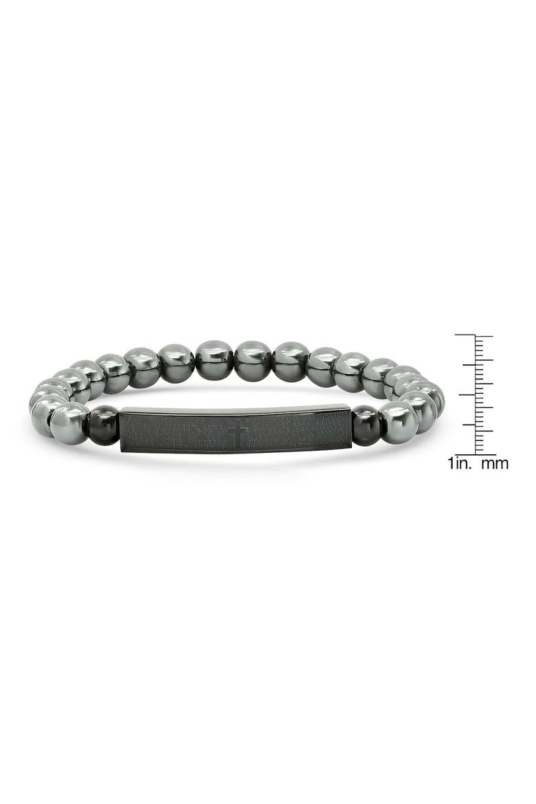 Beaded Hematite Bracelet, Alternate, color, BLACK