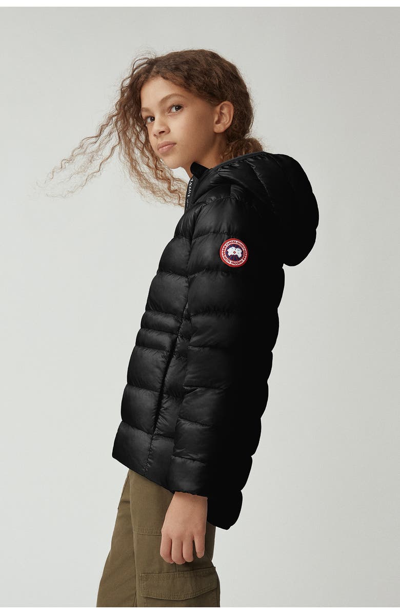 Canada Goose Kids' Cypress Packable Hooded 750-Fill-Power Down Puffer Jacket, Alternate, color, Black