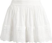 WAYF x Hannah Lovey Porter Goldie Embroidered Detail Cotton Miniskirt
