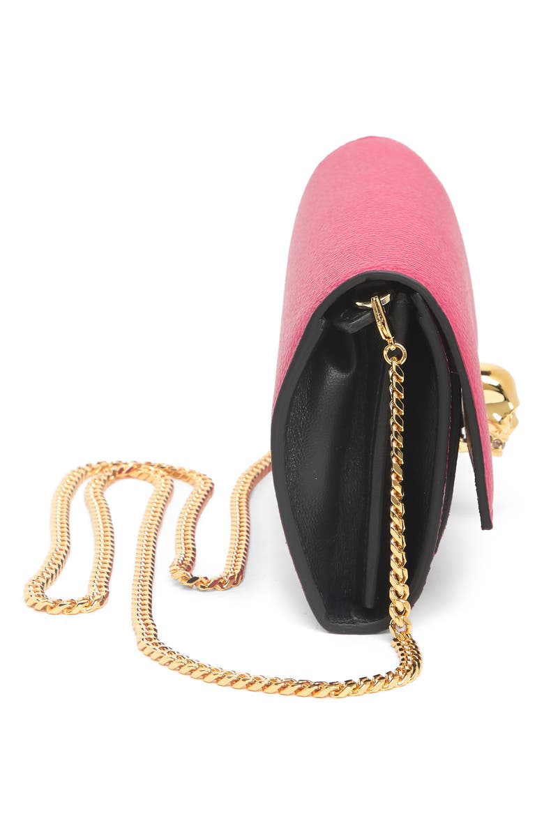 McQueen Skull Crossbody Wallet, Alternate, color, 