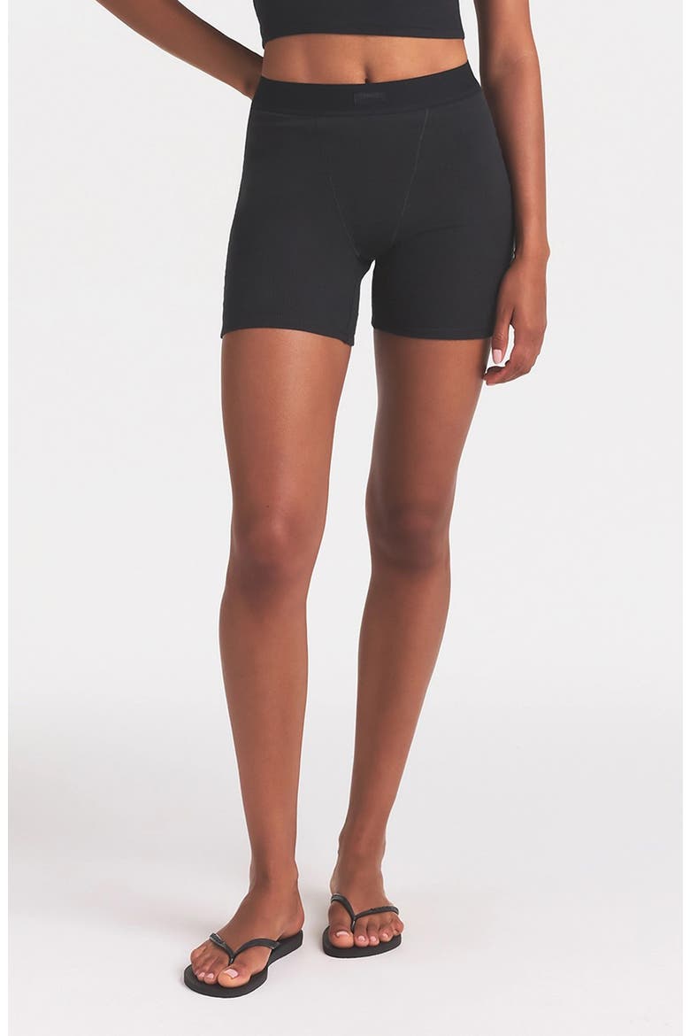 Stretch Cotton Rib Boxers, Main, color, SOOT
