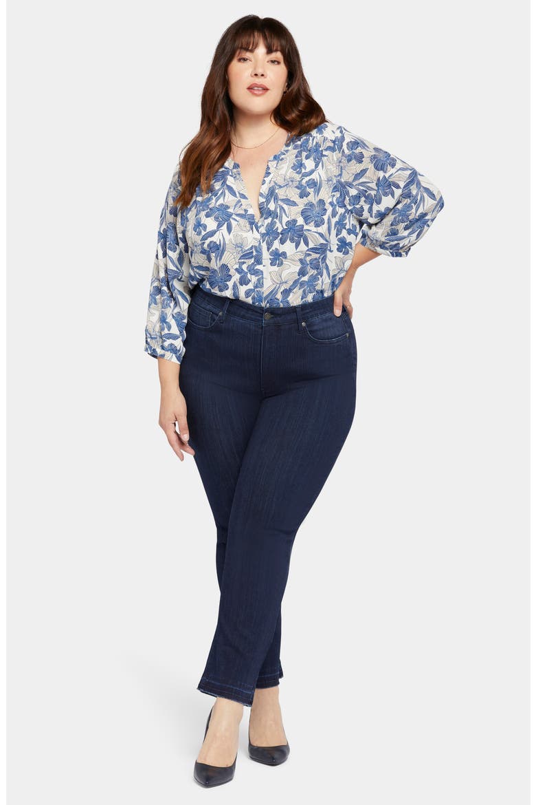 The High Waist Release Hem Straight Leg Jeans, Alternate, color, HIGHWAY