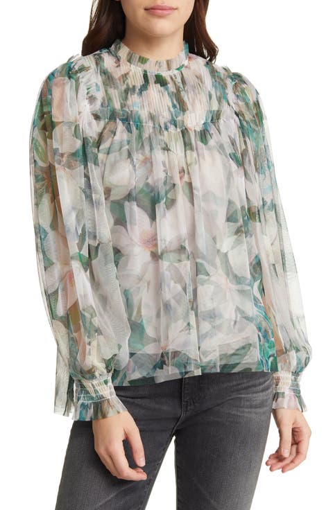 Perri Alessandra Floral Long Sleeve Blouse