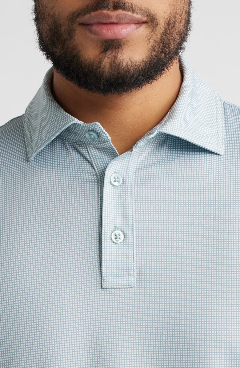 Johnston & Murphy XC+<sup>™</sup> Ace Micropattern Performance Golf Polo, Alternate, color, Sage/ White Gingham