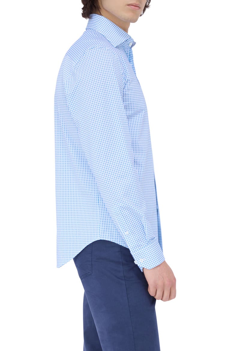 Devon OoohCotton® Print Button-Up Shirt, Alternate, color, AIR BLUE