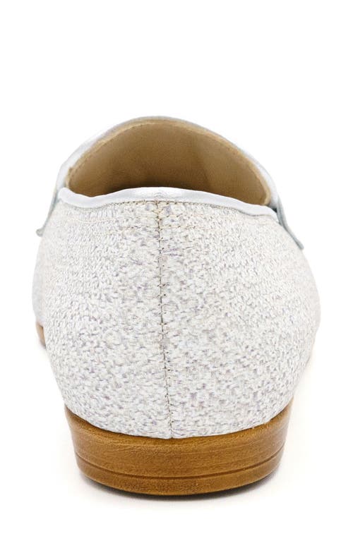 Amalfi By Rangoni Ode Loafer In Silver Glitter - Etoile Trim