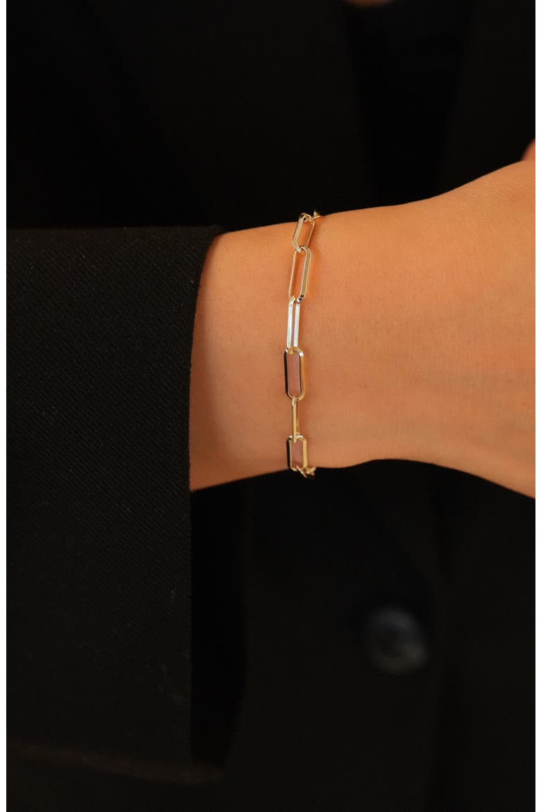 Paperclip Bracelet, Alternate, color, SILVER