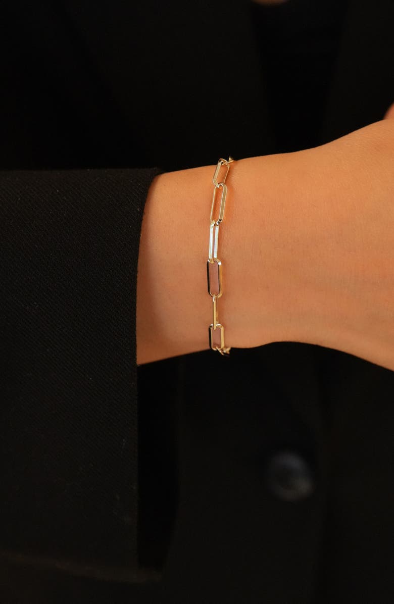 Argento Vivo Sterling Silver Paperclip Bracelet, Alternate, color, Silver