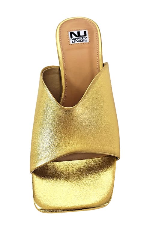 Ninety Union Gypsy Square Toe Mule In Gold
