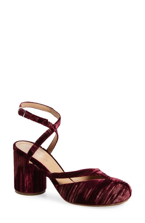 Maison Margiela Chenille Tabi Sandals With Asymmetrical Strap In Red
