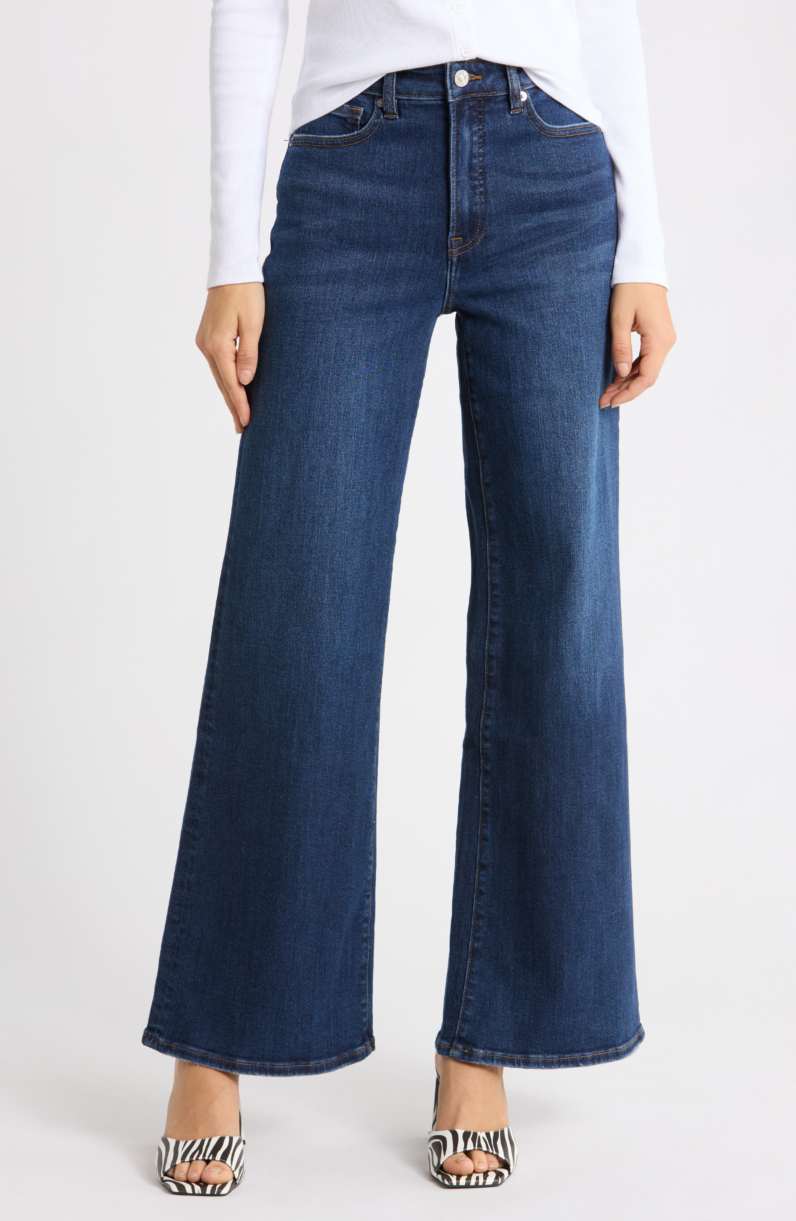 Good Waist High Waist Palazzo Wide Leg Jeans