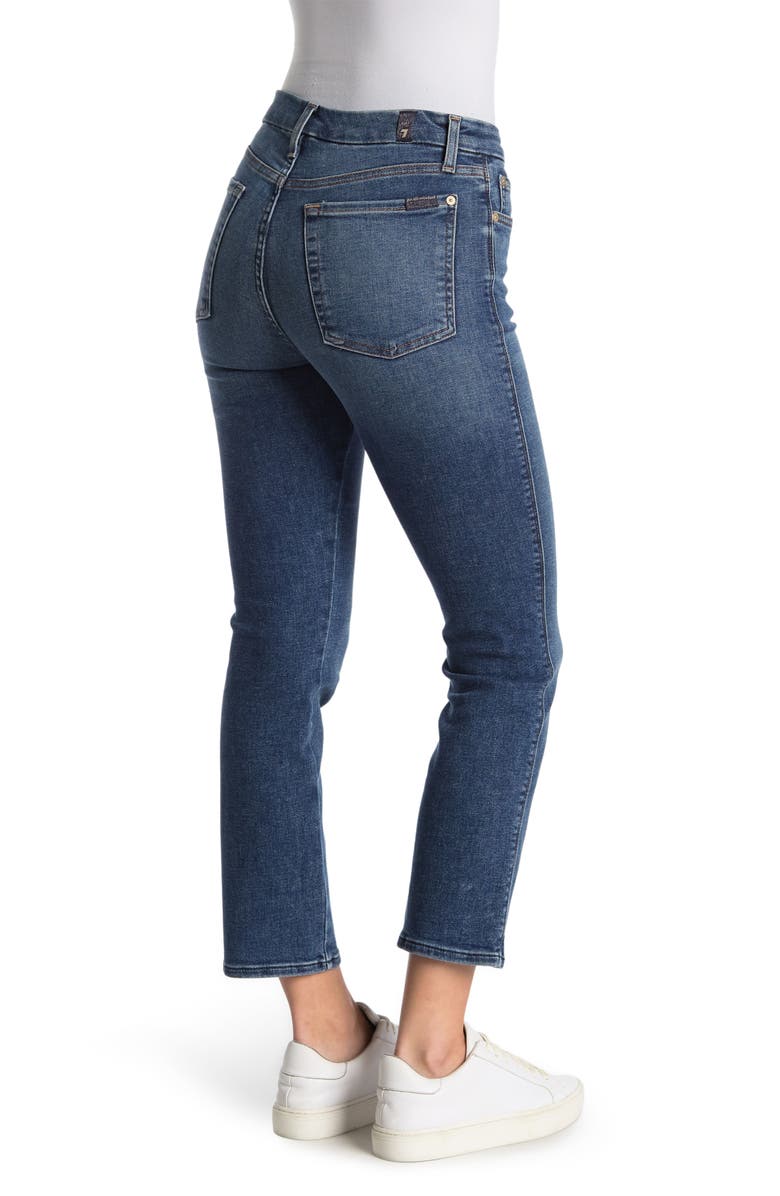 7 For All Mankind Kimmie Mid Rise Ankle Crop Skinny Jeans, Alternate, color, 