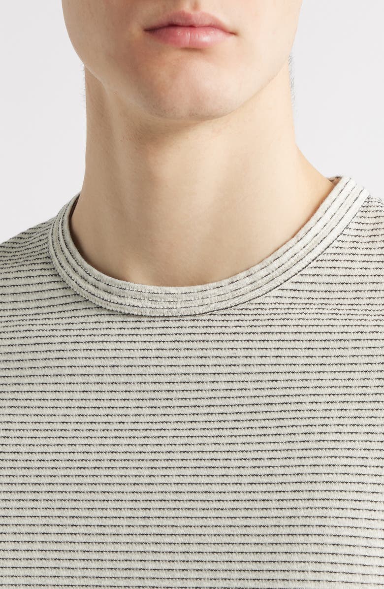 FRAME Jacquard Stripe T-Shirt, Alternate, color, White/ Navy