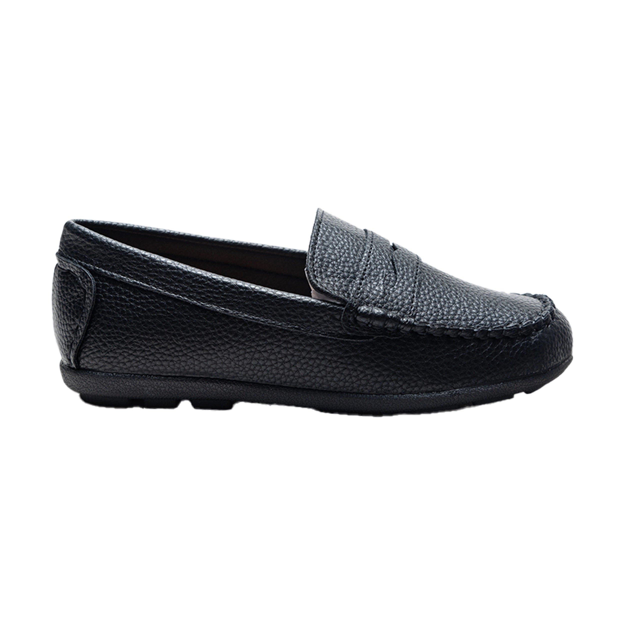MOUSTACHE Leather Penny Loafers, Alternate, color, Black