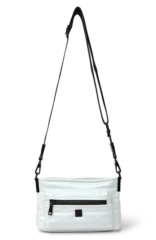 Think Royln Double Trouble Crossbody Bag In White Patent