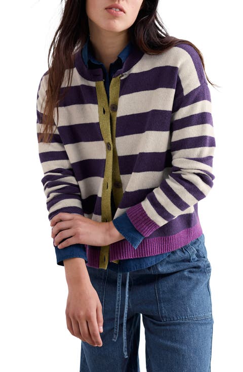 Pinwell Stripe Lambswool Blend Cardigan