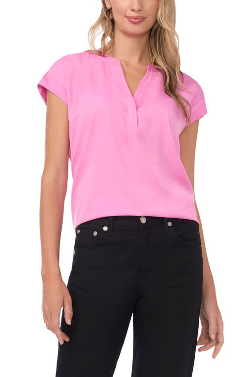 Vince Camuto V-neck Top In Pink