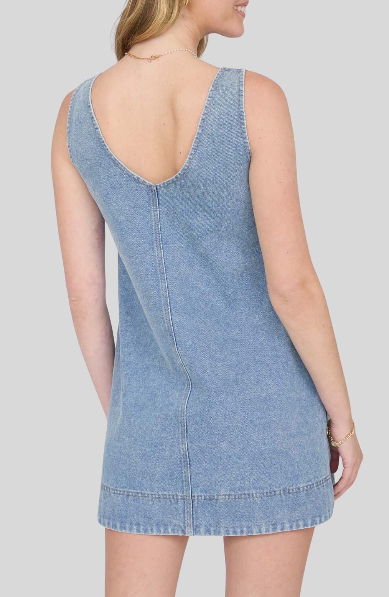 Sleeveless Denim Minidress - image 2
