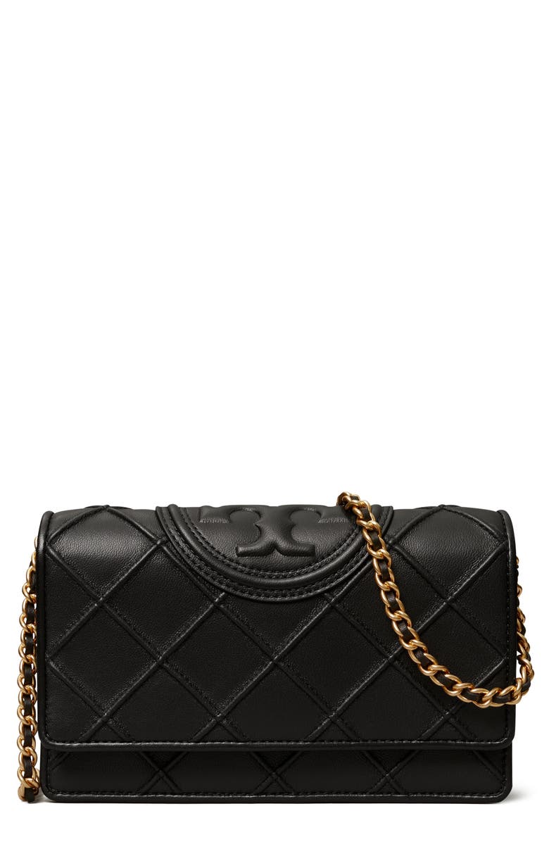 Tory Burch Fleming Crossbody, Main, color, Black