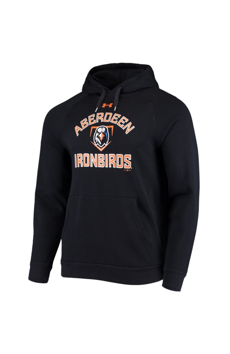 Under Armour Men's Under Armour Black Aberdeen IronBirds All Day Raglan Fleece Pullover Hoodie, Alternate, color,