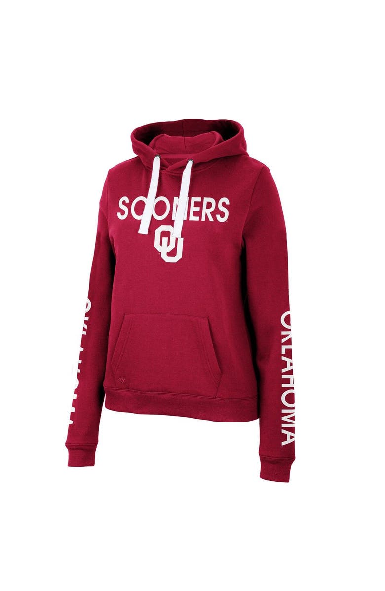 COLOSSEUM Women's Colosseum Crimson Oklahoma Sooners 3-Hit Pullover Sweatshirt, Alternate, color, 