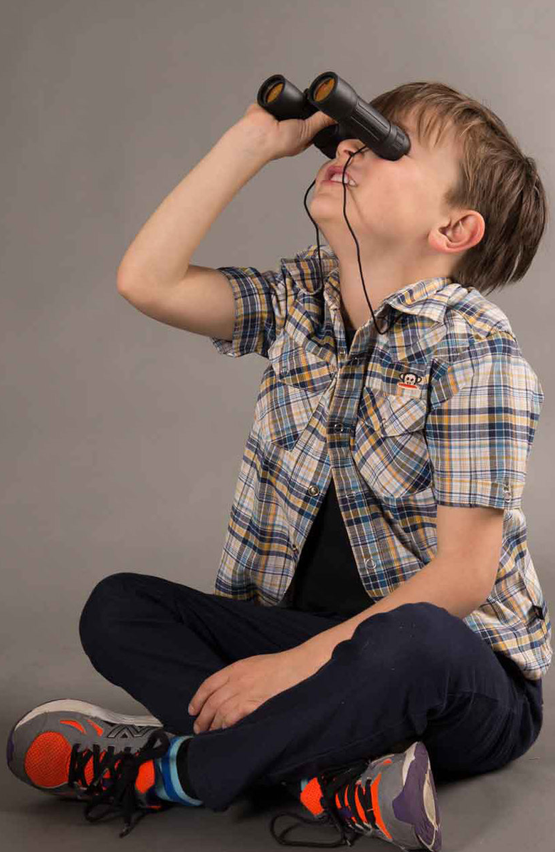 Heebie Jeebies 10x25 Compact Travel Binoculars, Alternate, color, Black