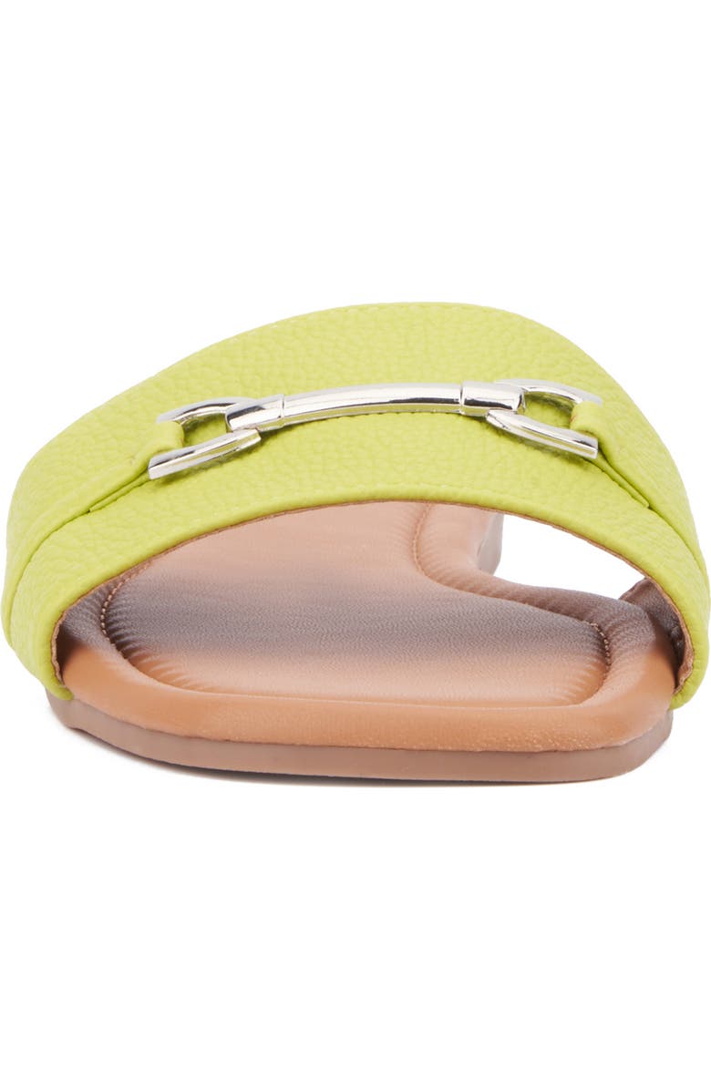 NEW YORK AND COMPANY Naia Slide Sandal, Alternate, color, Lime