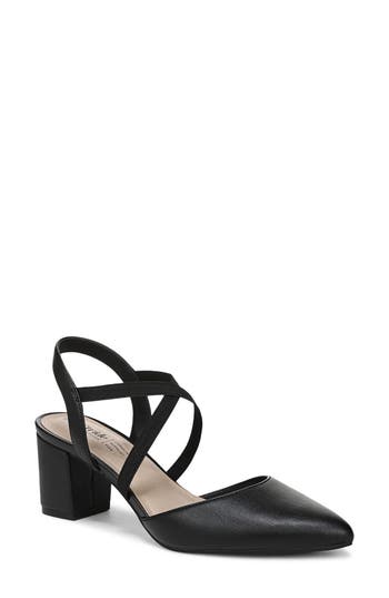 Lifestride April Slingback Pointed Toe Pump In Black