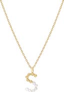Bearfruit Jewelry Cultured Pearl Pavé Initial Necklace