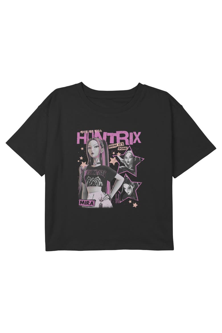 Girl's KPop Demon Hunters Show How It's Done Mira Stars  Graphic T-Shirt, Main, color, Black