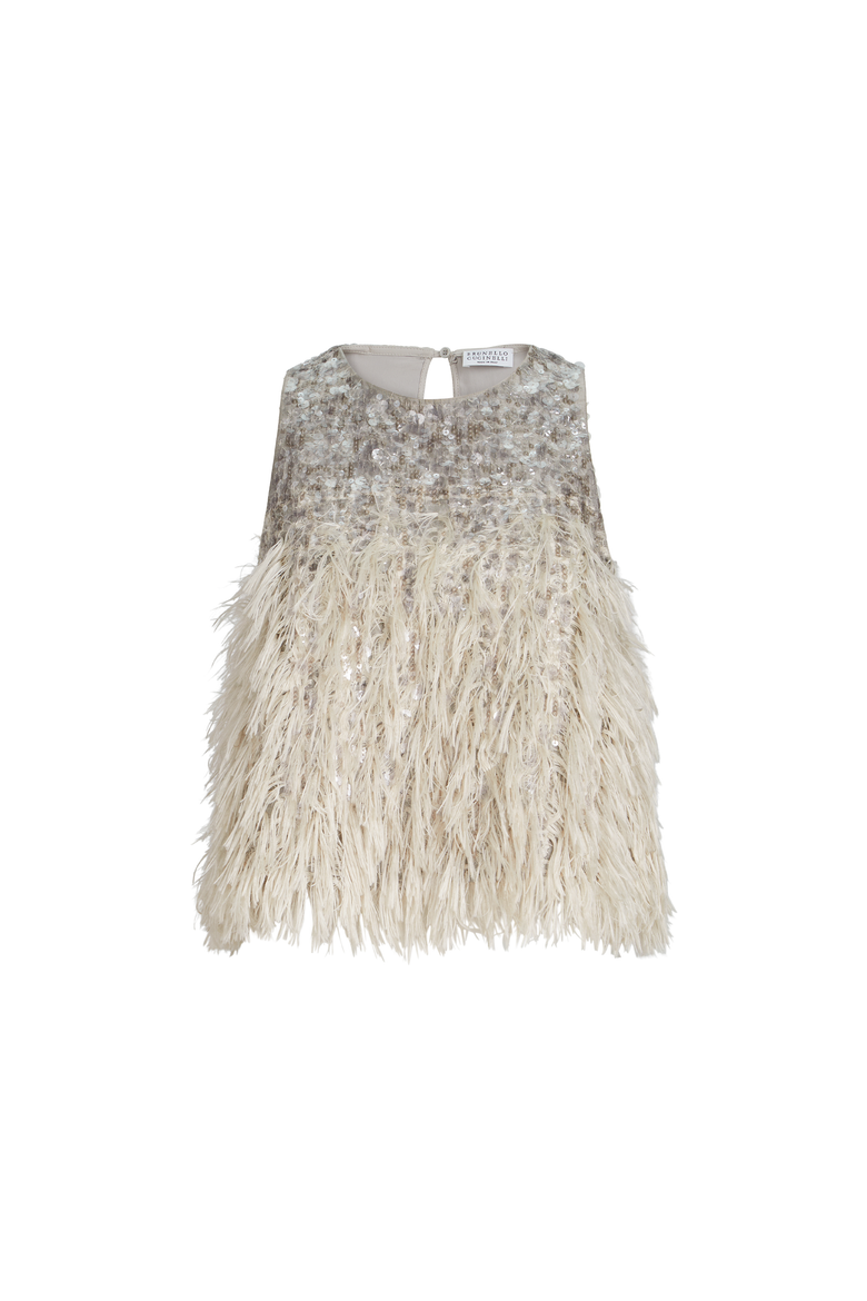 Dazzling dégradé top, Alternate, color, Grey