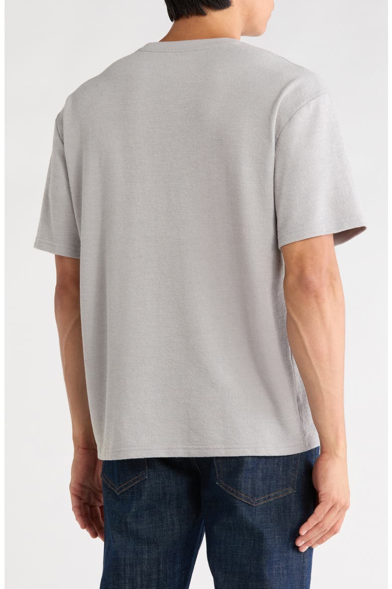 Textured Boxy Knit T-Shirt, Alternate, color, GRAY