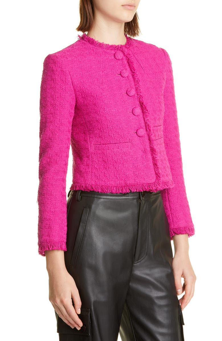 Proenza Schouler White Label Cropped Tweed Jacket, Alternate, color, 