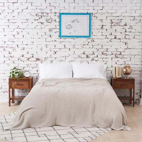 Ryker Moonbeam Queen Gauze Coverlet