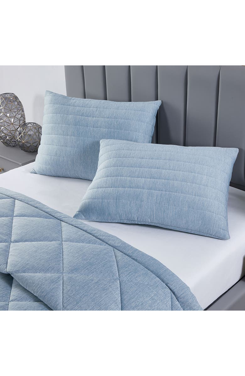 Allied Home Below Zero Quilted Cooling Pillow, Alternate, color, Blue