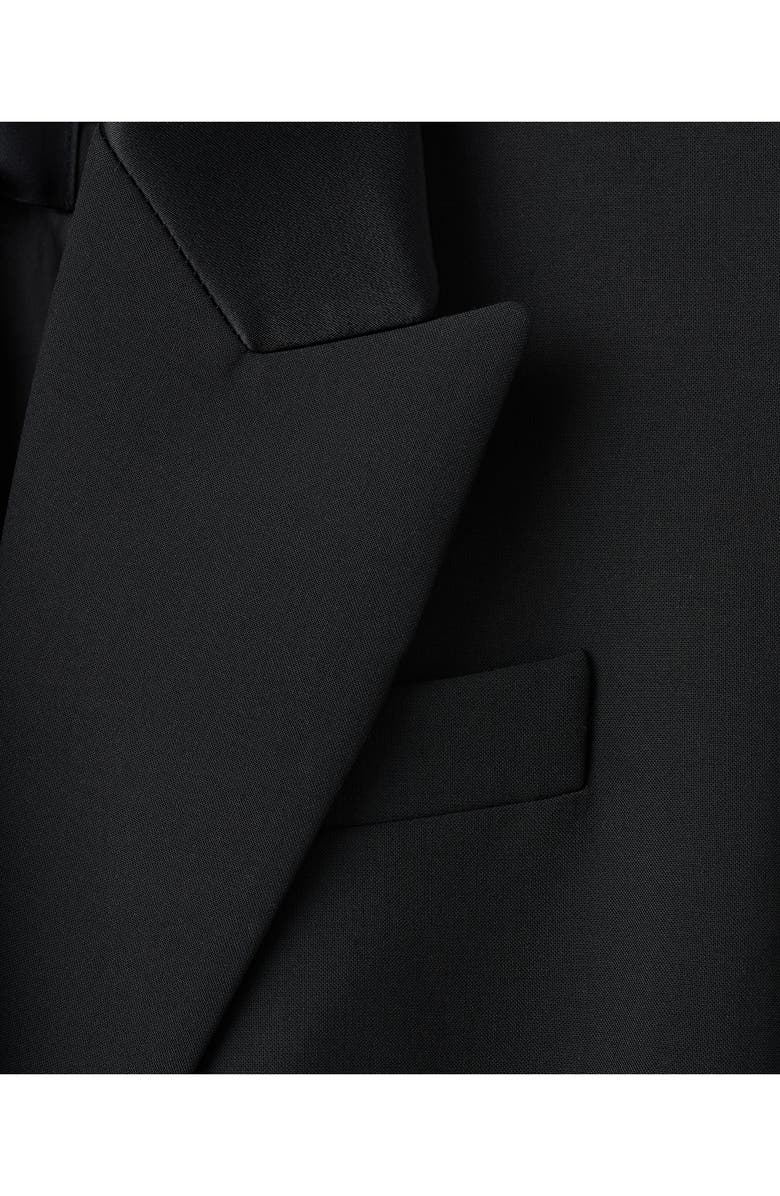 MANGO x Kaia Gerber Wool Blend Blazer Dress, Alternate, color, Black