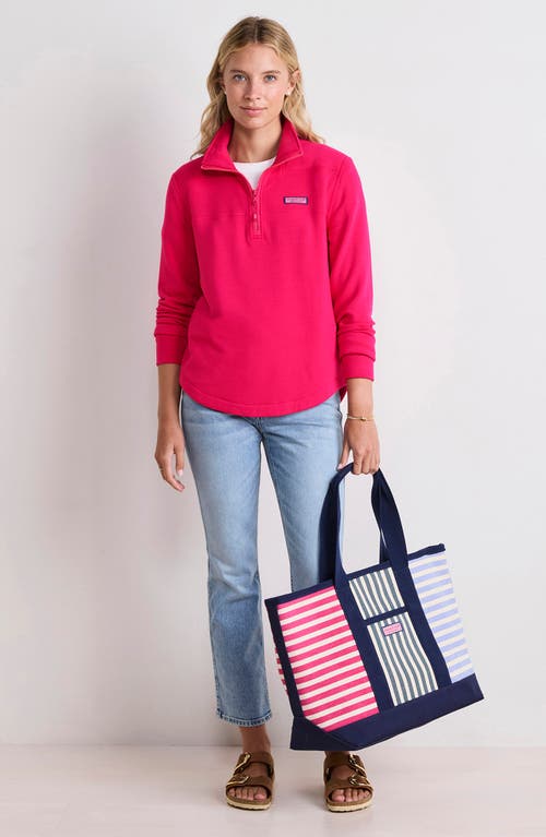 Vineyard Vines Dreamcloth Relaxed Half Zip Sweatshirt In Pink