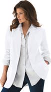 Roaman's Plus Size Relaxed Boyfriend Blazer