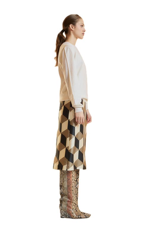 Cynthia Rowley Silk Wool Midi Skirt