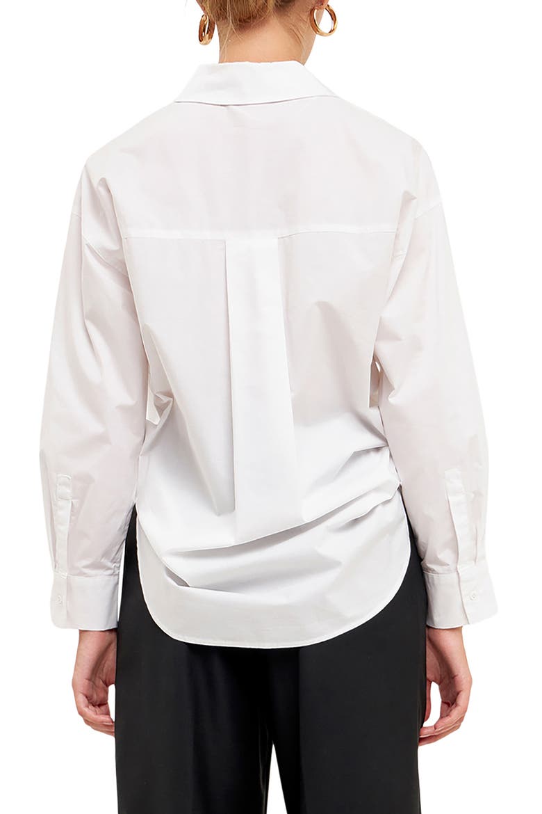 Sequins & Beads Poplin Shirt, Alternate, color, WHITE